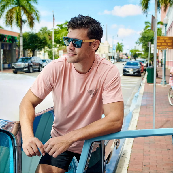 2026 O'Neill Sunglasses HARWOOD 2.0 ONS-HARWOOD2.0-105P - Matte Dark Blue Crystal / Bamboo / Solid Brown